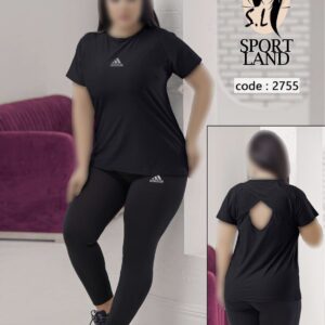 ست تیشرت و لگ ورزشی زنانه کد 2755 ( تک عددی )